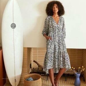 XIRENA Vie Midi Dress In Palm Reading